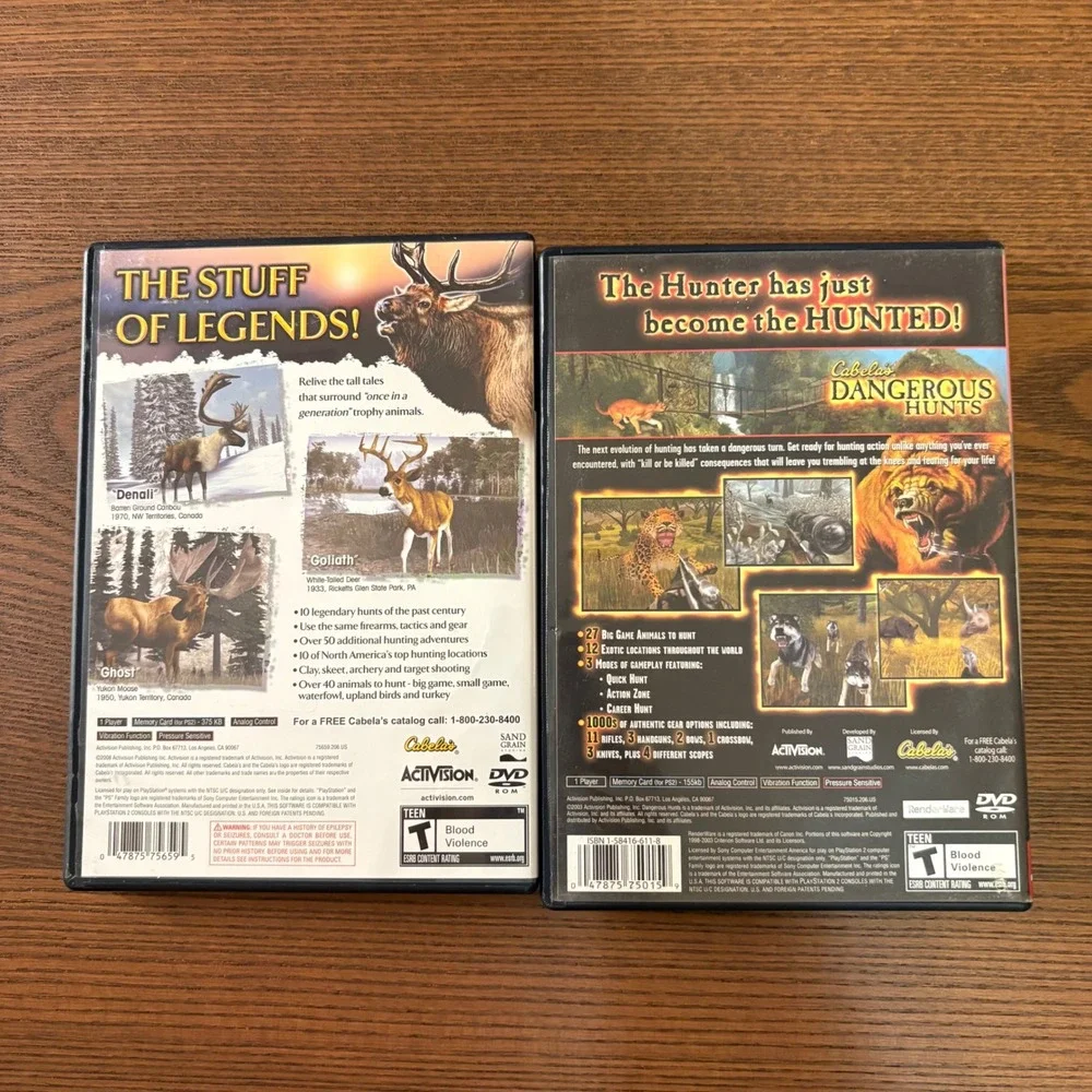 Cabela's Hunting Games PlayStation 2 PS2‎ Bundle N/A Multicolor Good 2-Game Lot
